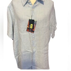 NWT Murano Baird McNutt 100% Linen Button Shirt XL